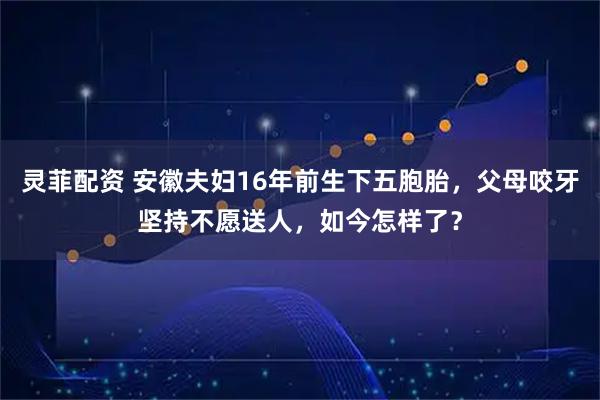 灵菲配资 安徽夫妇16年前生下五胞胎，父母咬牙坚持不愿送人，如今怎样了？
