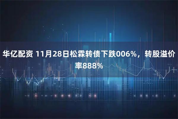 华亿配资 11月28日松霖转债下跌006%,转股溢价率888%